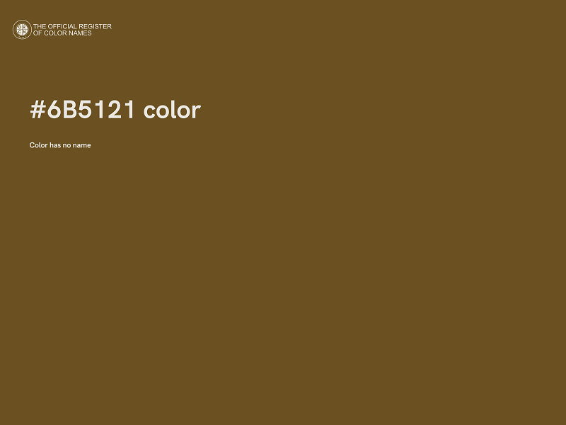 #6B5121 color image
