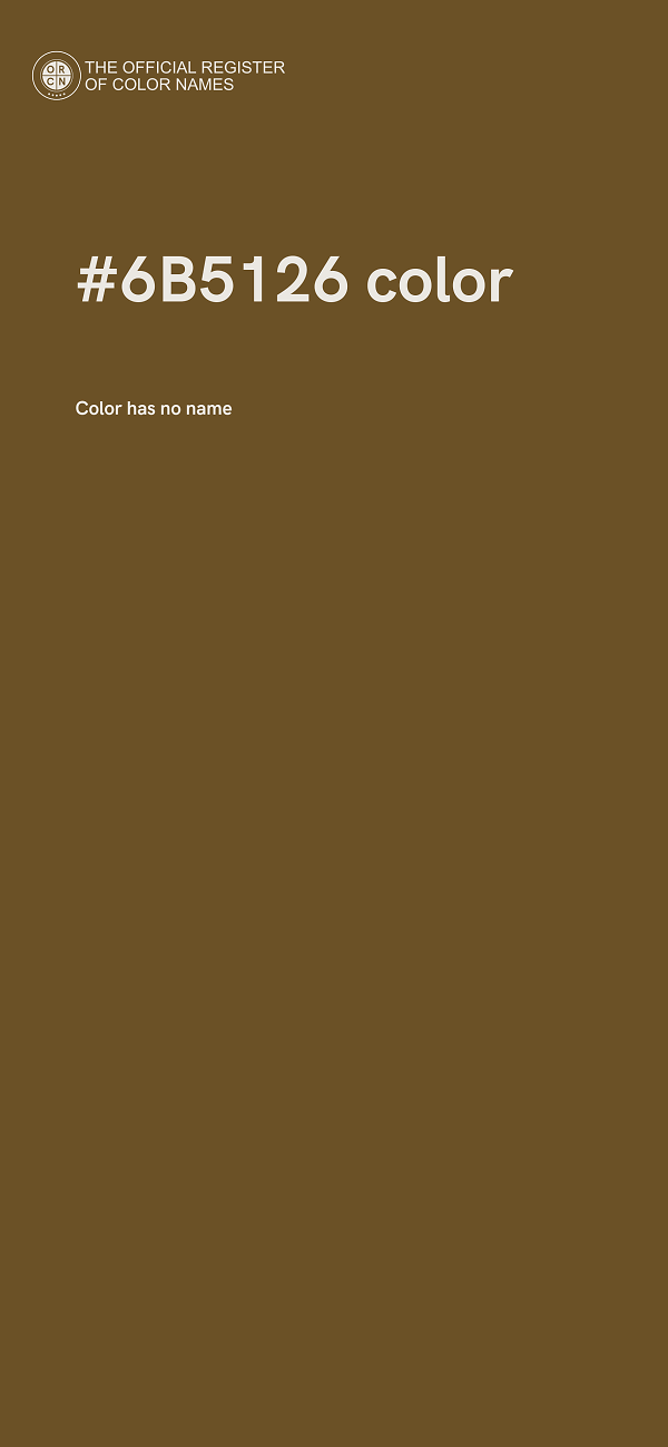 #6B5126 color image