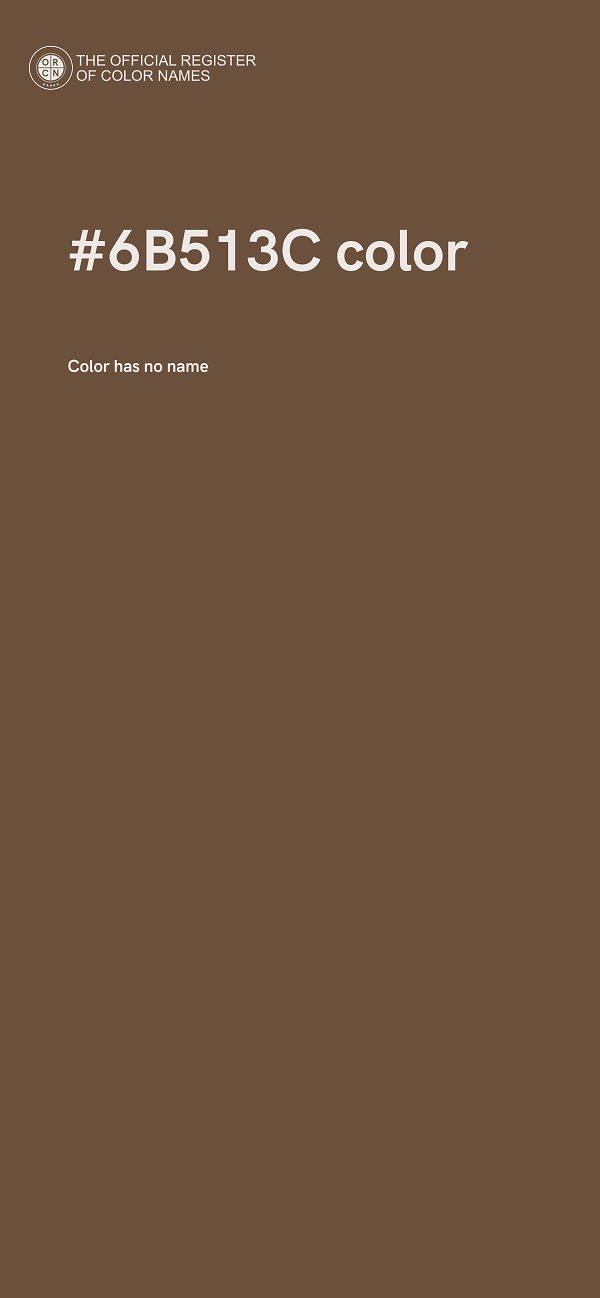 #6B513C color image