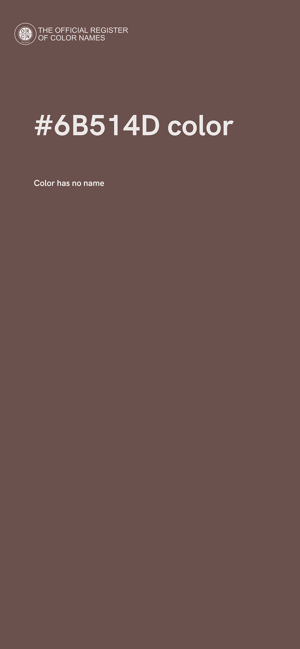 #6B514D color image