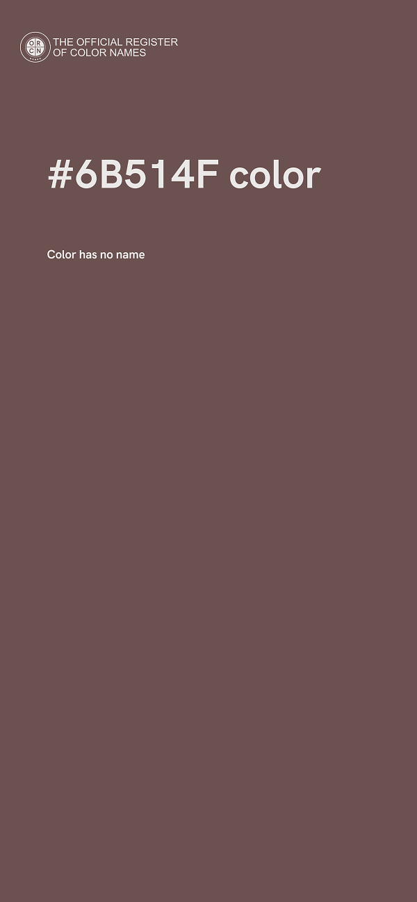 #6B514F color image