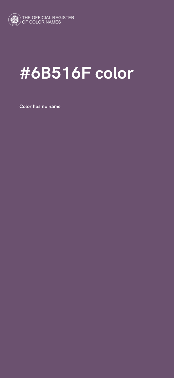 #6B516F color image
