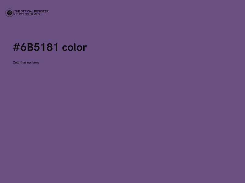#6B5181 color image