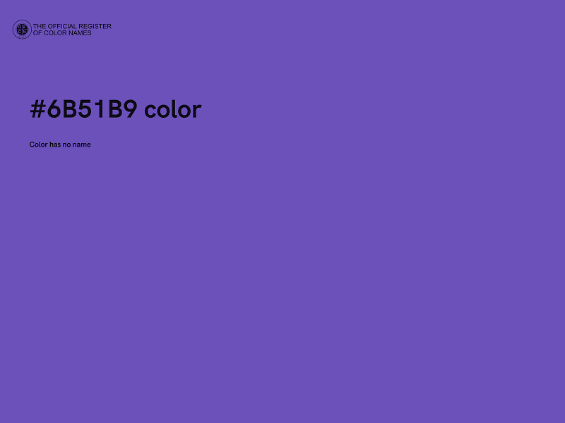 #6B51B9 color image