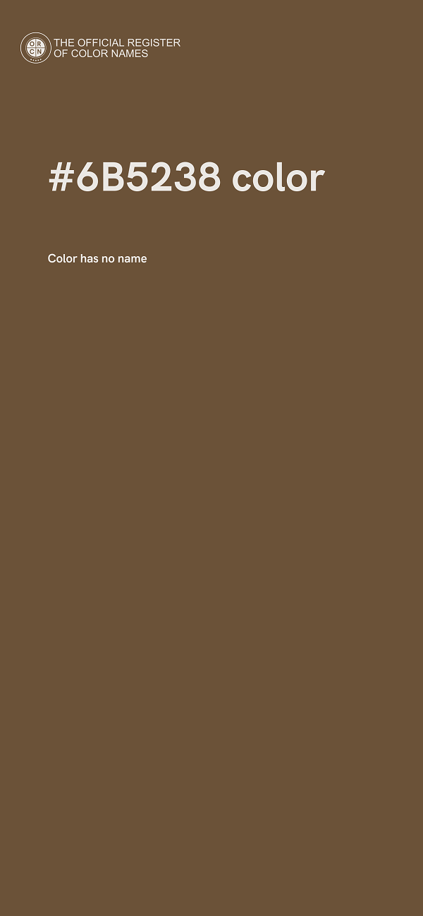 #6B5238 color image