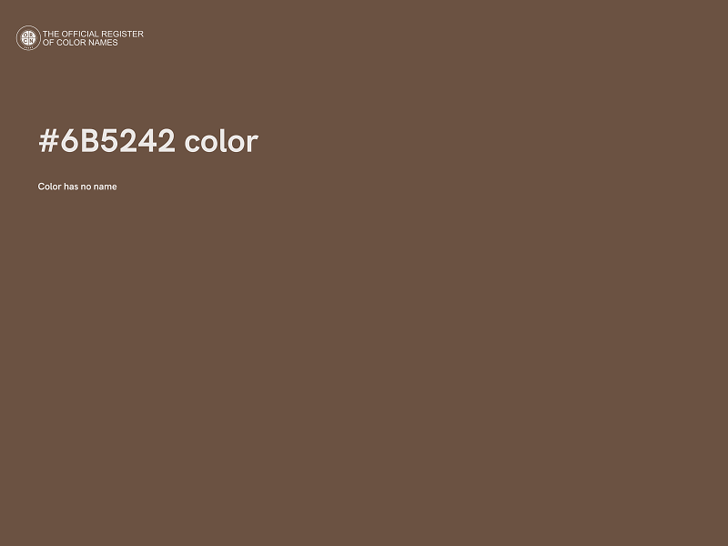 #6B5242 color image