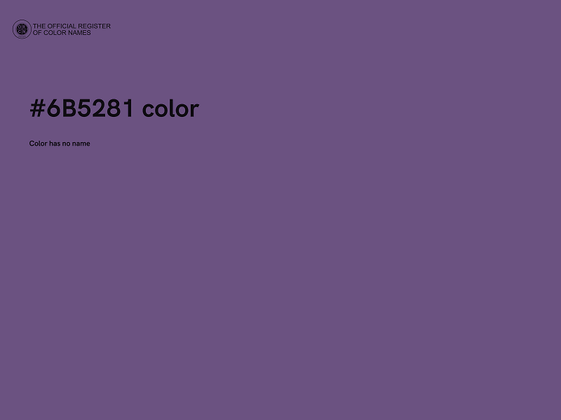 #6B5281 color image
