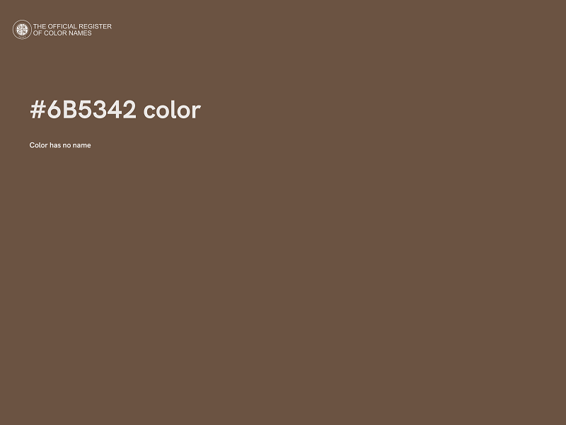 #6B5342 color image