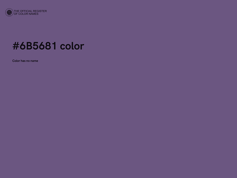 #6B5681 color image