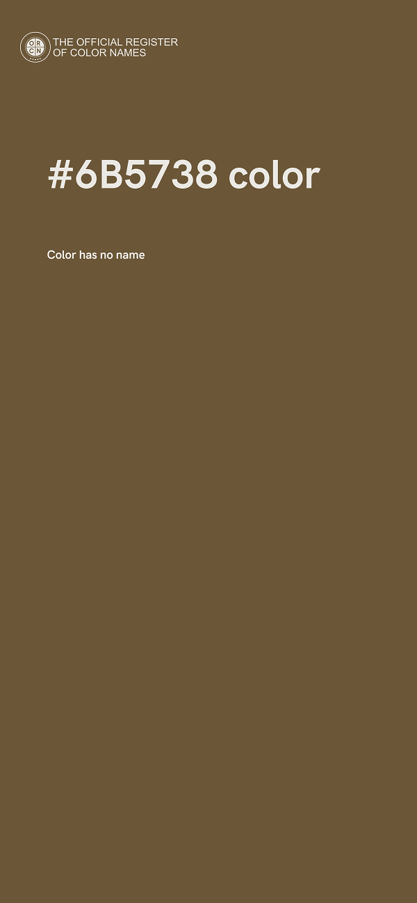 #6B5738 color image