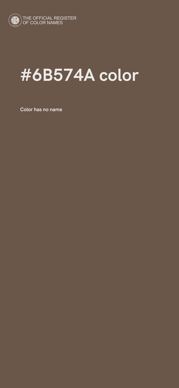 #6B574A color image