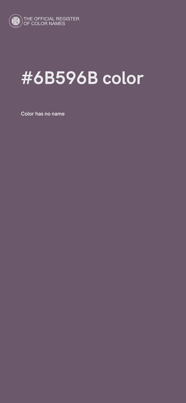 #6B596B color image