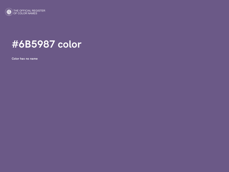 #6B5987 color image