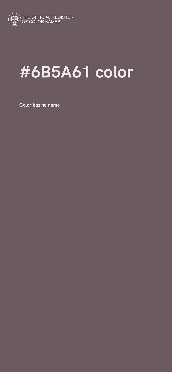 #6B5A61 color image