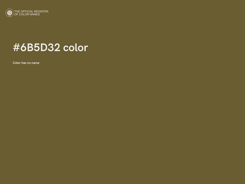 #6B5D32 color image