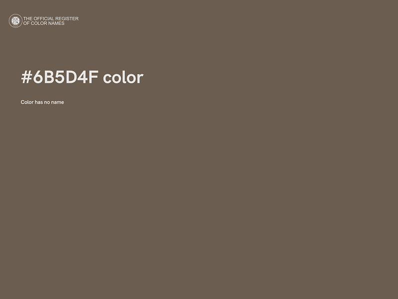 #6B5D4F color image