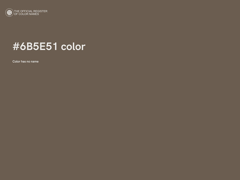 #6B5E51 color image