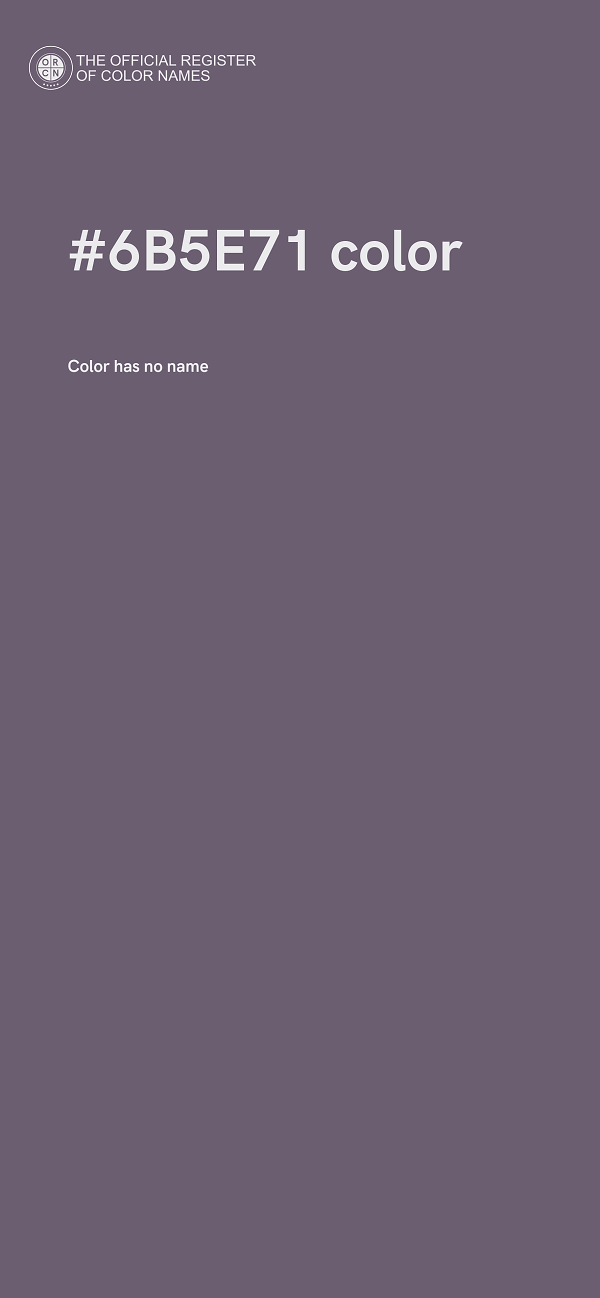 #6B5E71 color image