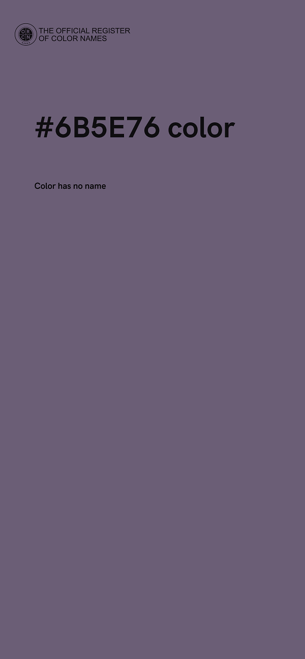 #6B5E76 color image