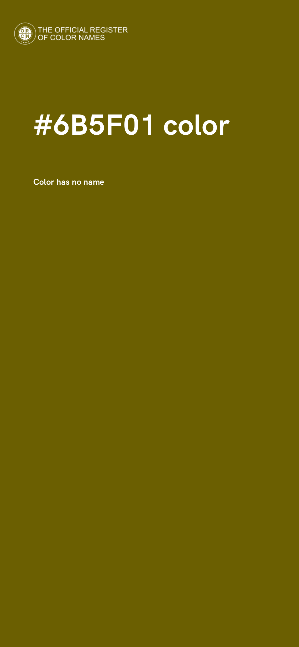 #6B5F01 color image