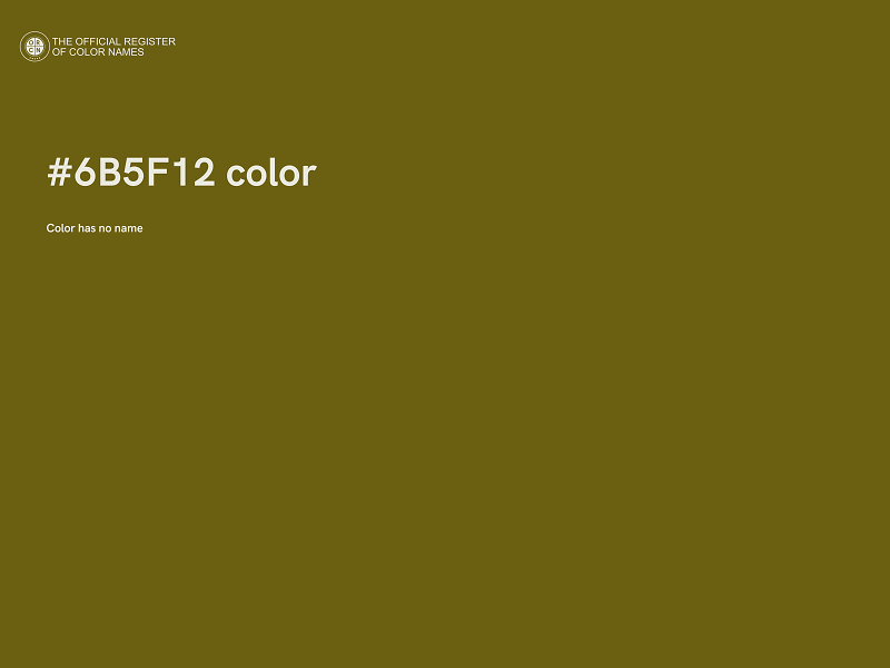 #6B5F12 color image