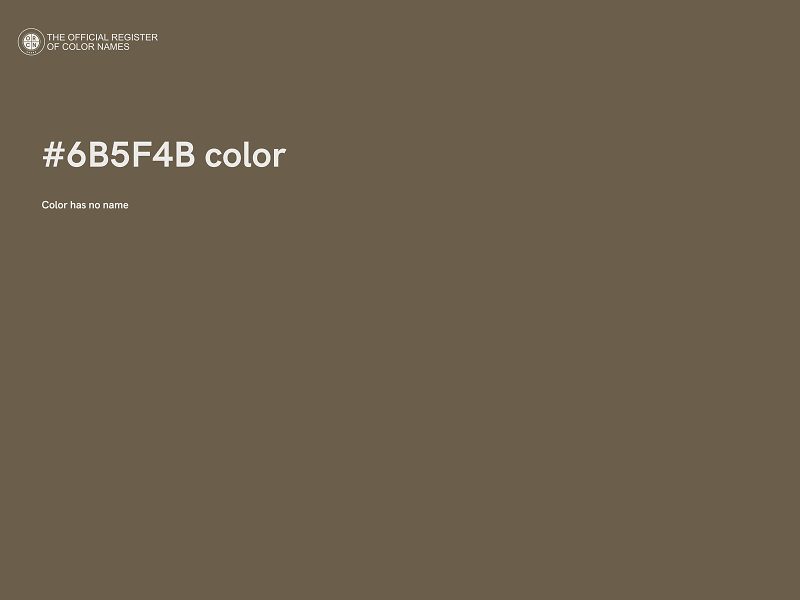 #6B5F4B color image