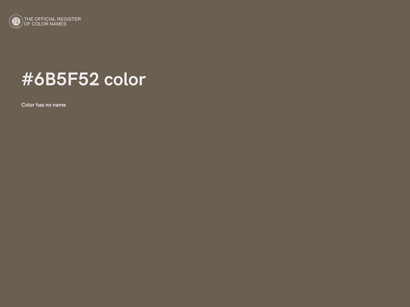#6B5F52 color image
