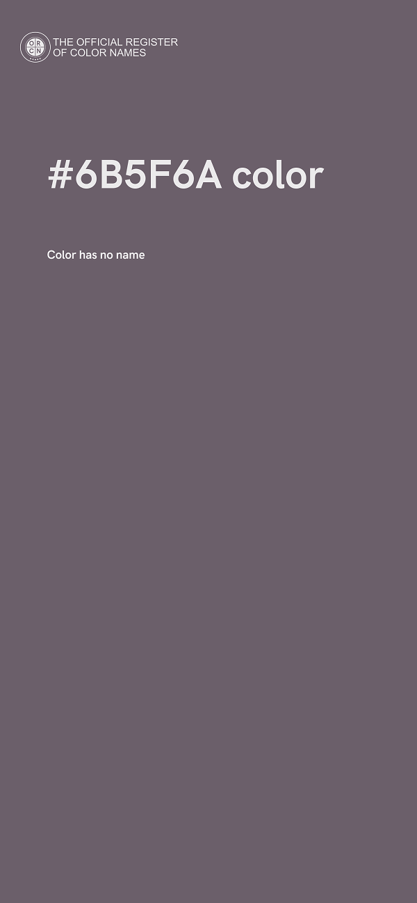#6B5F6A color image