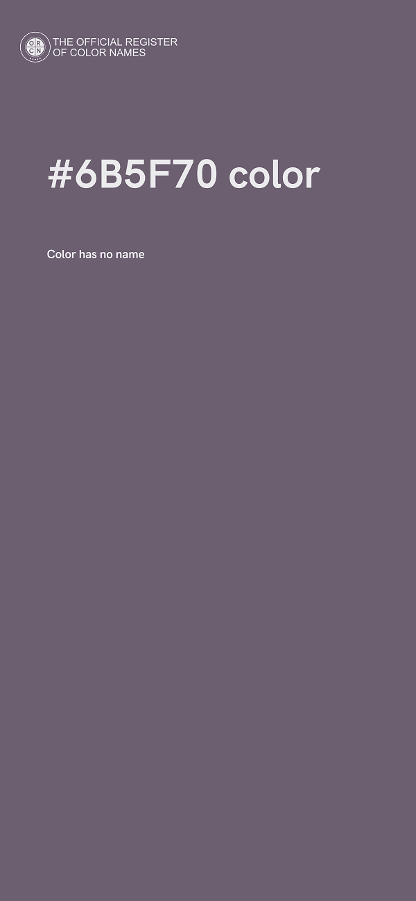 #6B5F70 color image