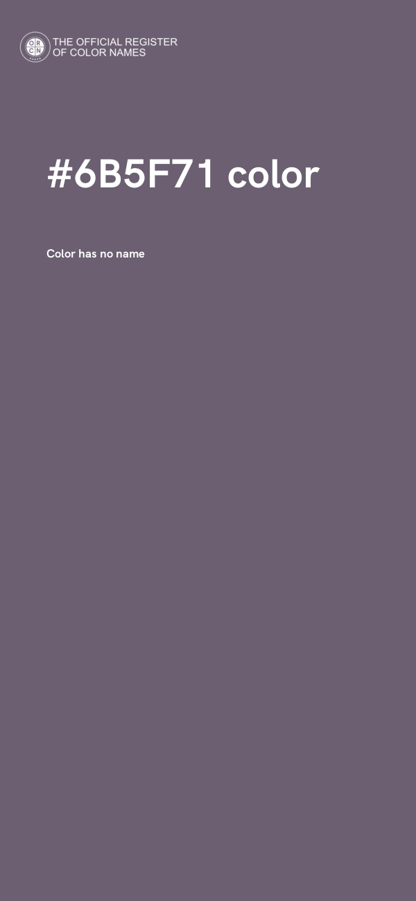 #6B5F71 color image