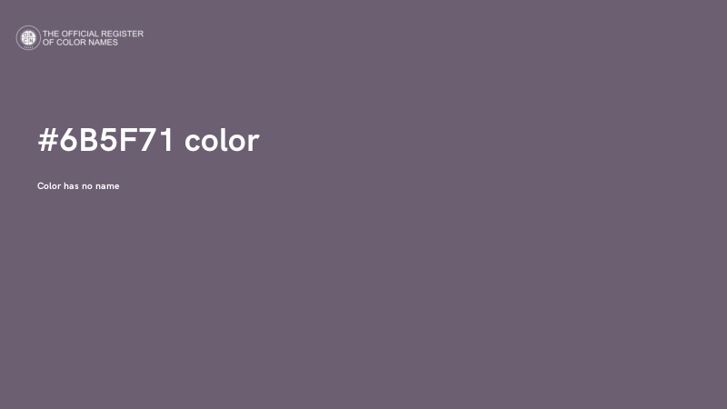 #6B5F71 color image