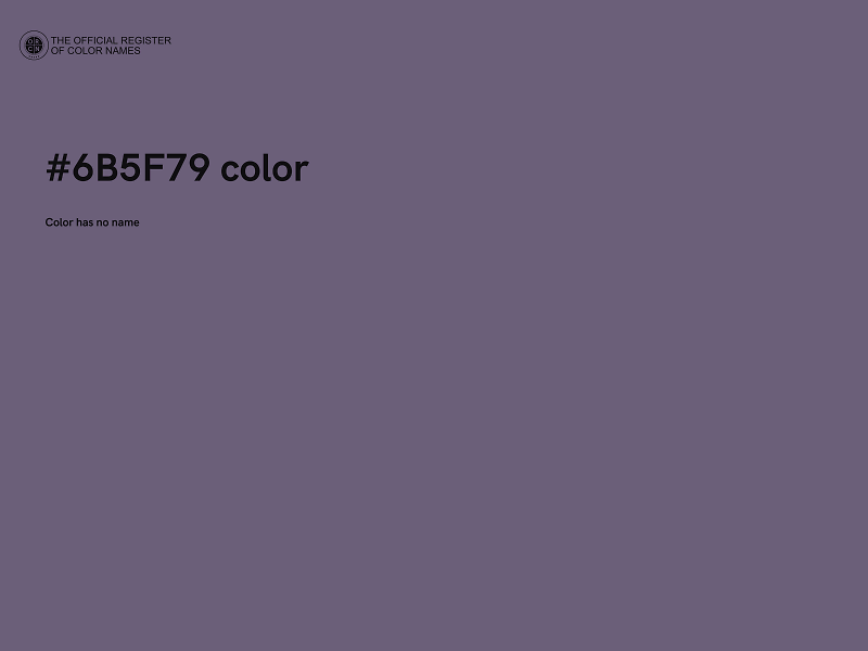 #6B5F79 color image