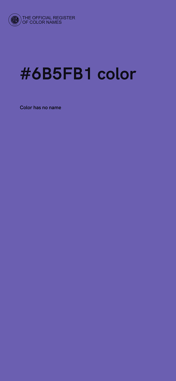 #6B5FB1 color image