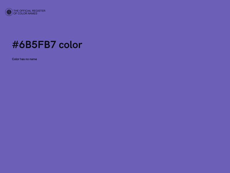 #6B5FB7 color image