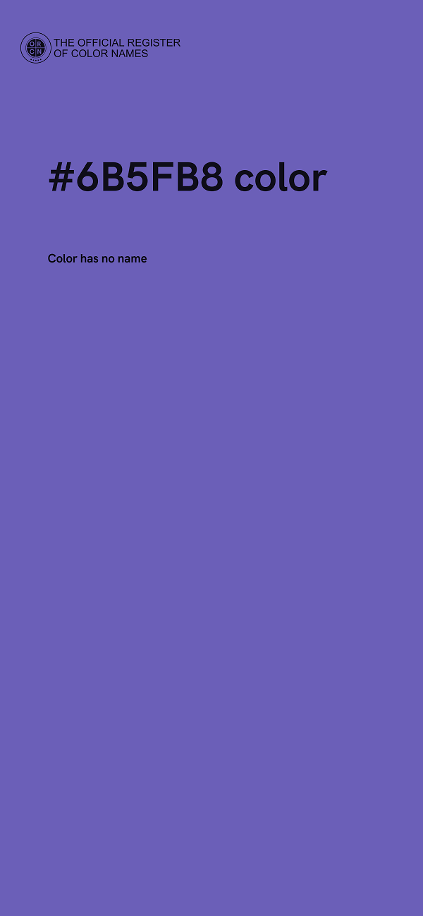 #6B5FB8 color image