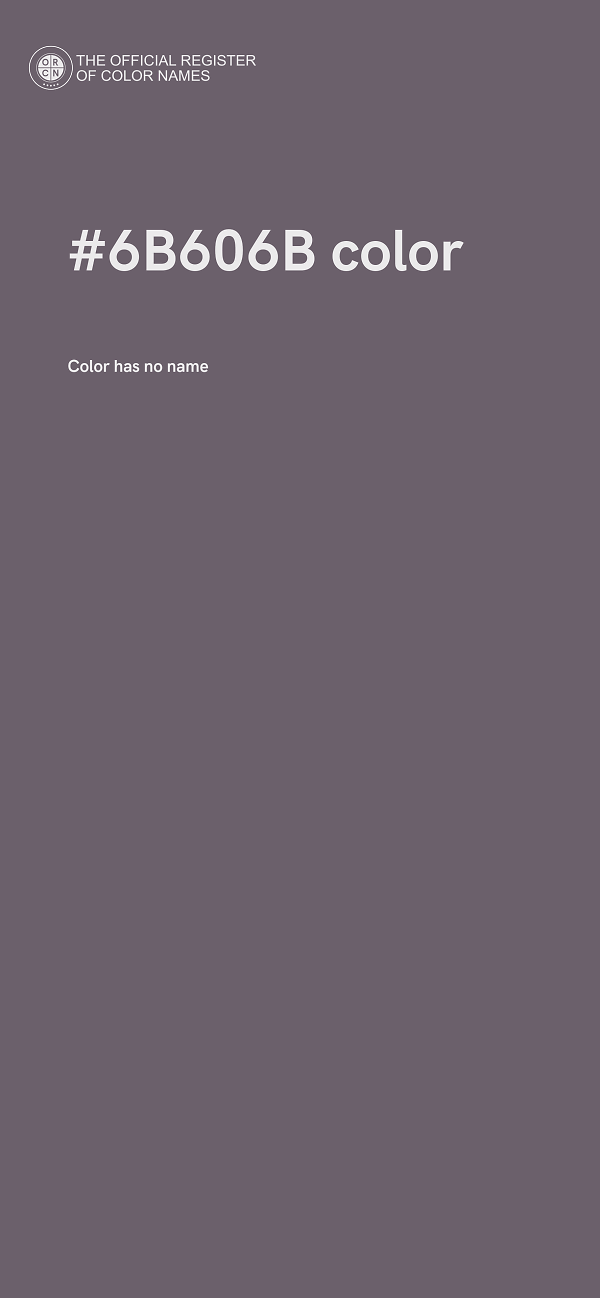 #6B606B color image
