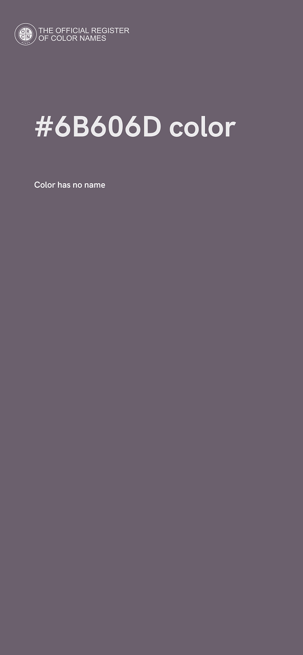 #6B606D color image