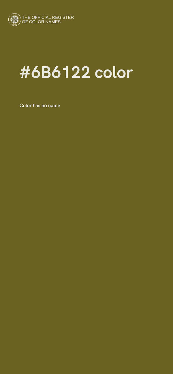 #6B6122 color image