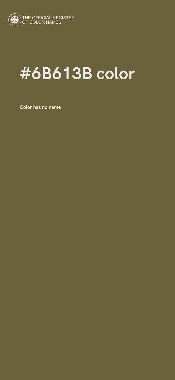 #6B613B color image