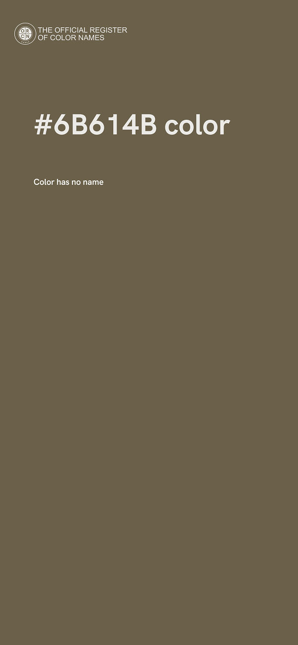 #6B614B color image