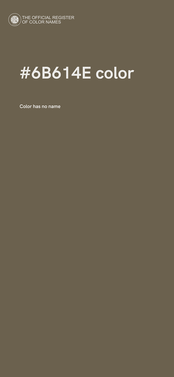#6B614E color image