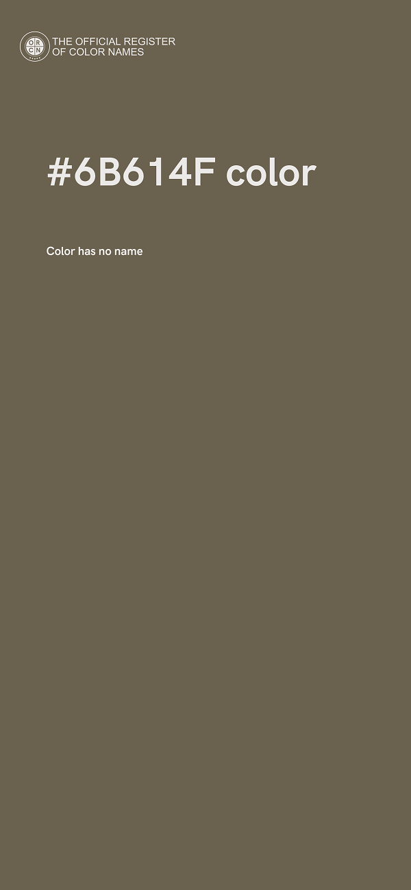 #6B614F color image