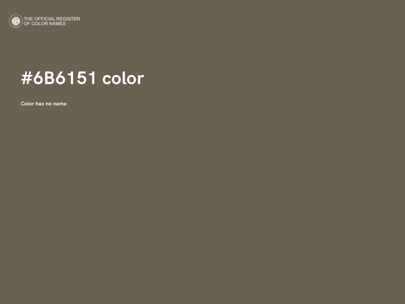 #6B6151 color image
