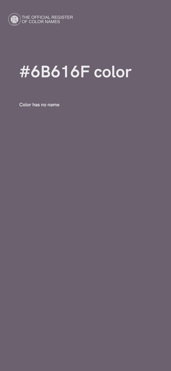 #6B616F color image