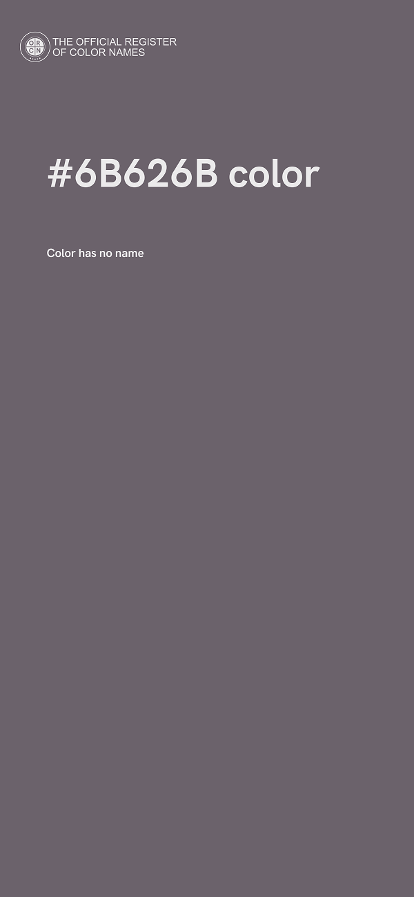 #6B626B color image
