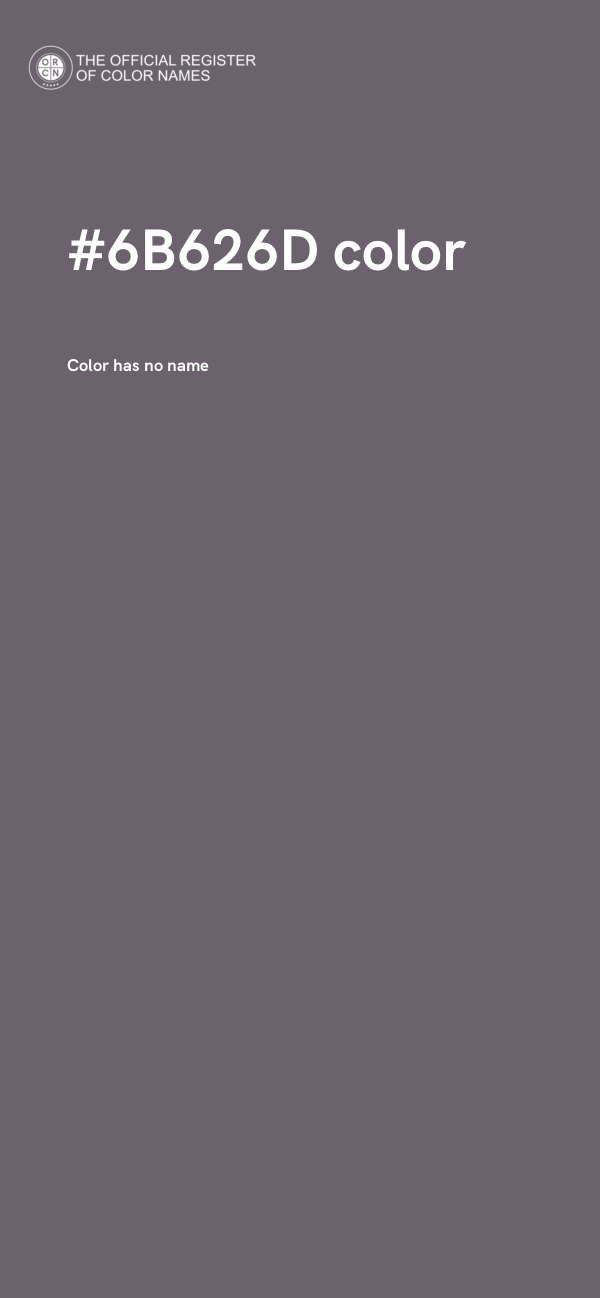 #6B626D color image