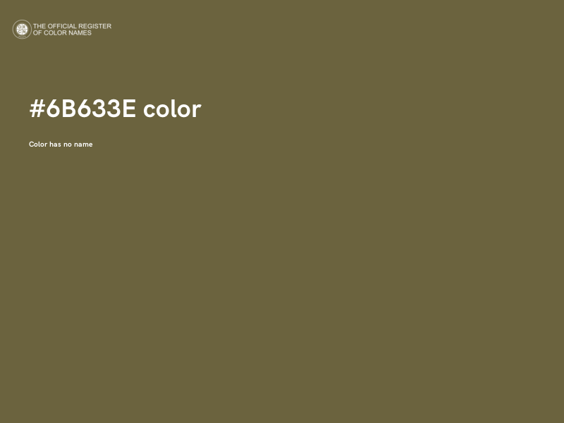 #6B633E color image