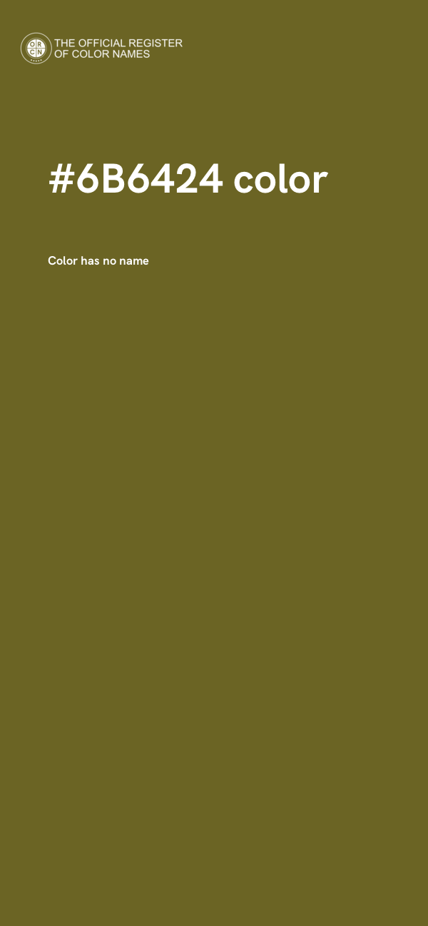 #6B6424 color image