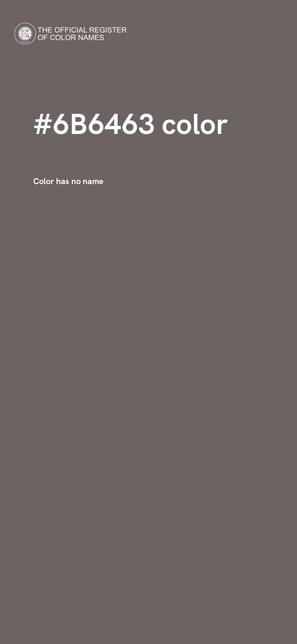 #6B6463 color image