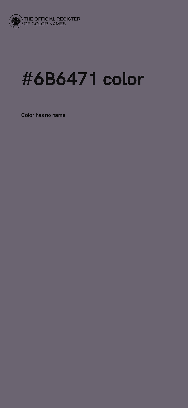 #6B6471 color image